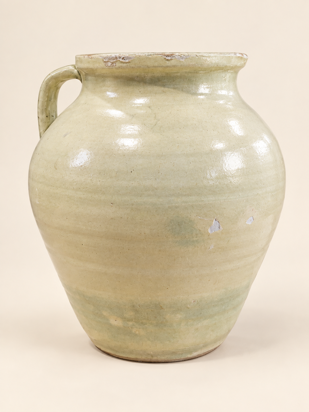 Cream Glazed Pottery Jug
