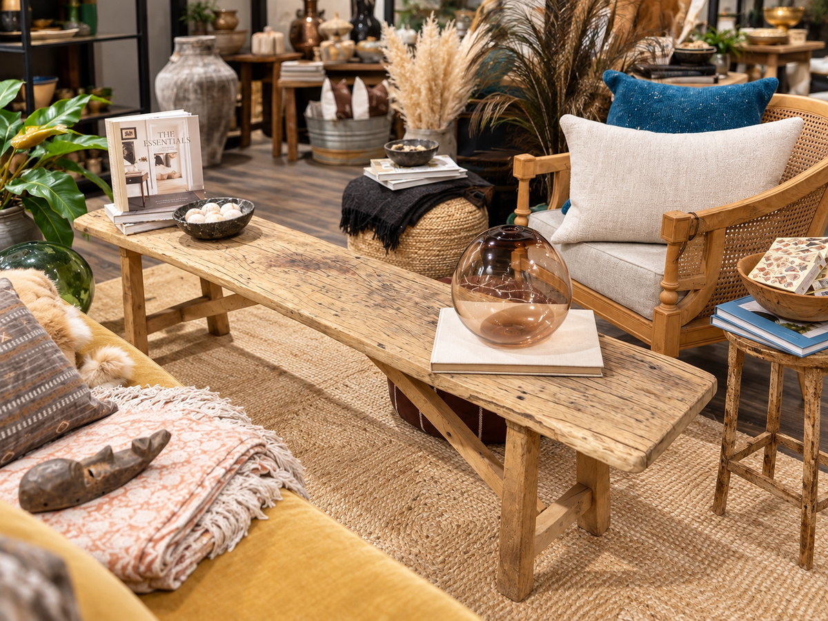 Rustic Dancehall Bench