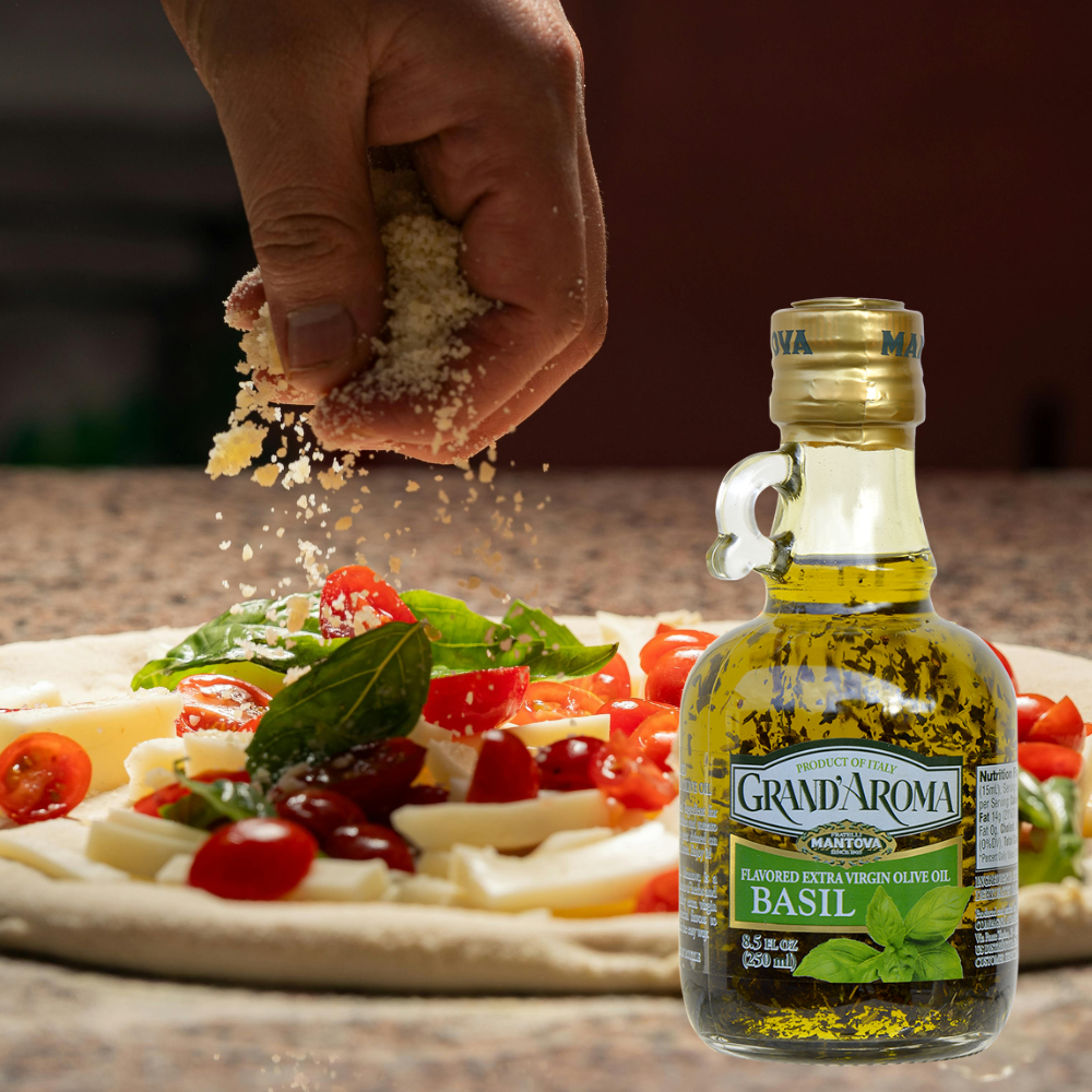 Mantova Grand'Aroma Basil Extra Virgin Olive Oil, 8.5 oz.