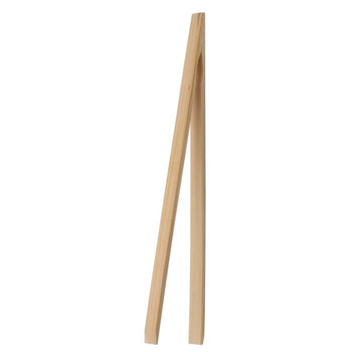 HIC Kitchen Toast Tongs, Bamboo, 12in