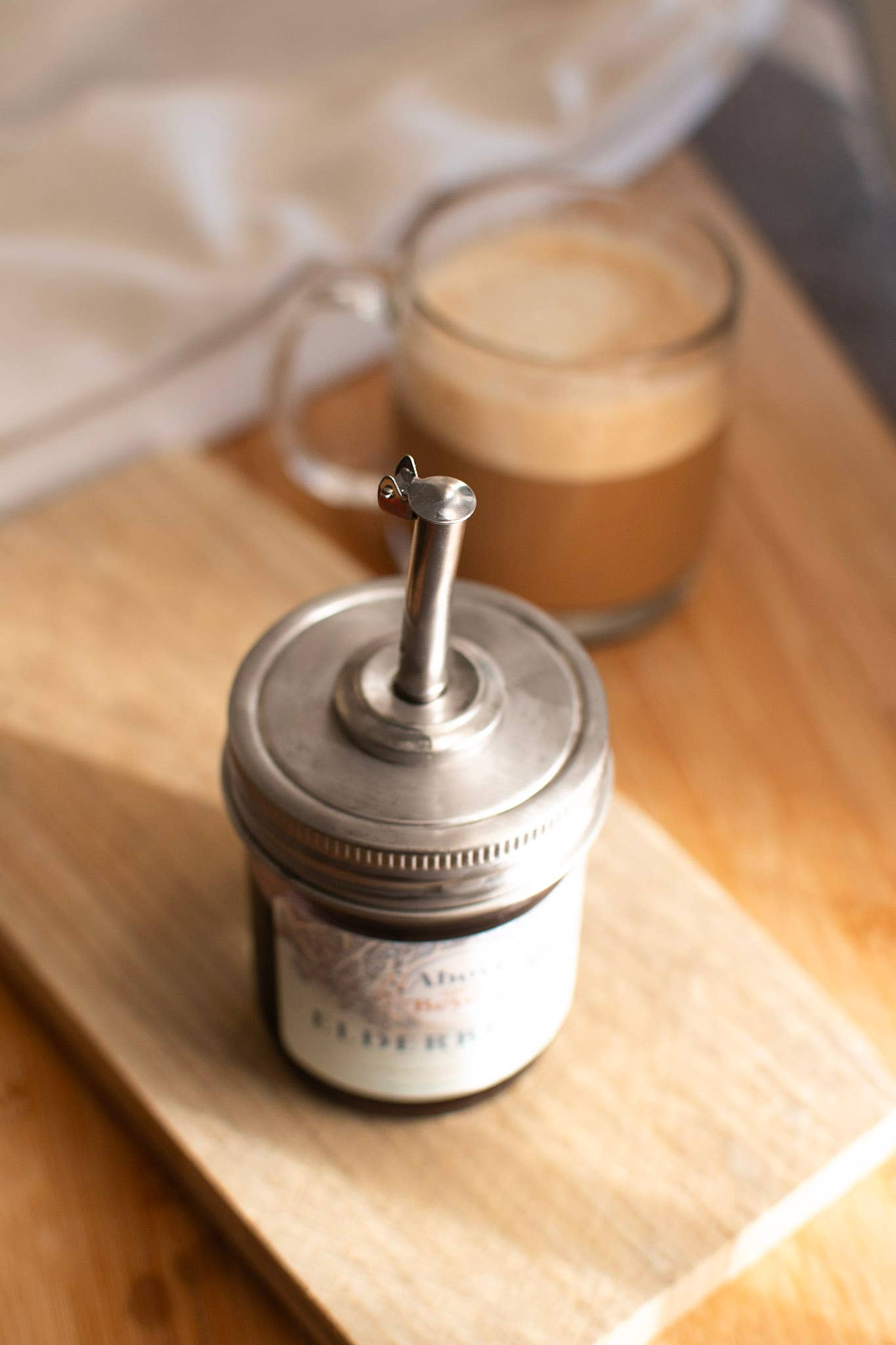 Mason Jar - Self closing pour spout