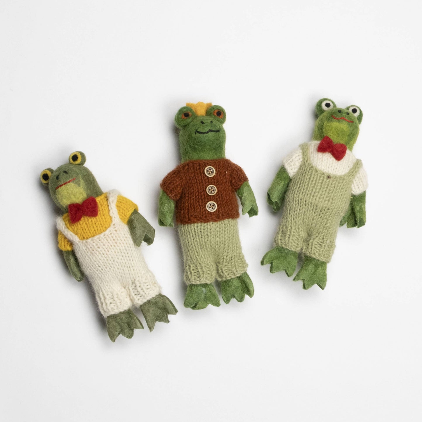 Toys - Frog Doll with Hand Knit Clothes - Large