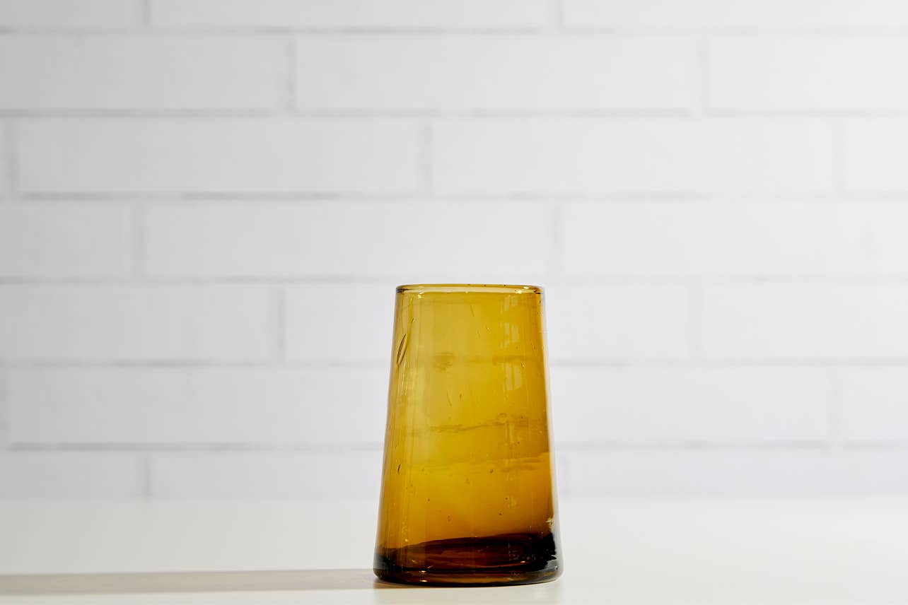 Moroccan Cone Glassware Large - Amber