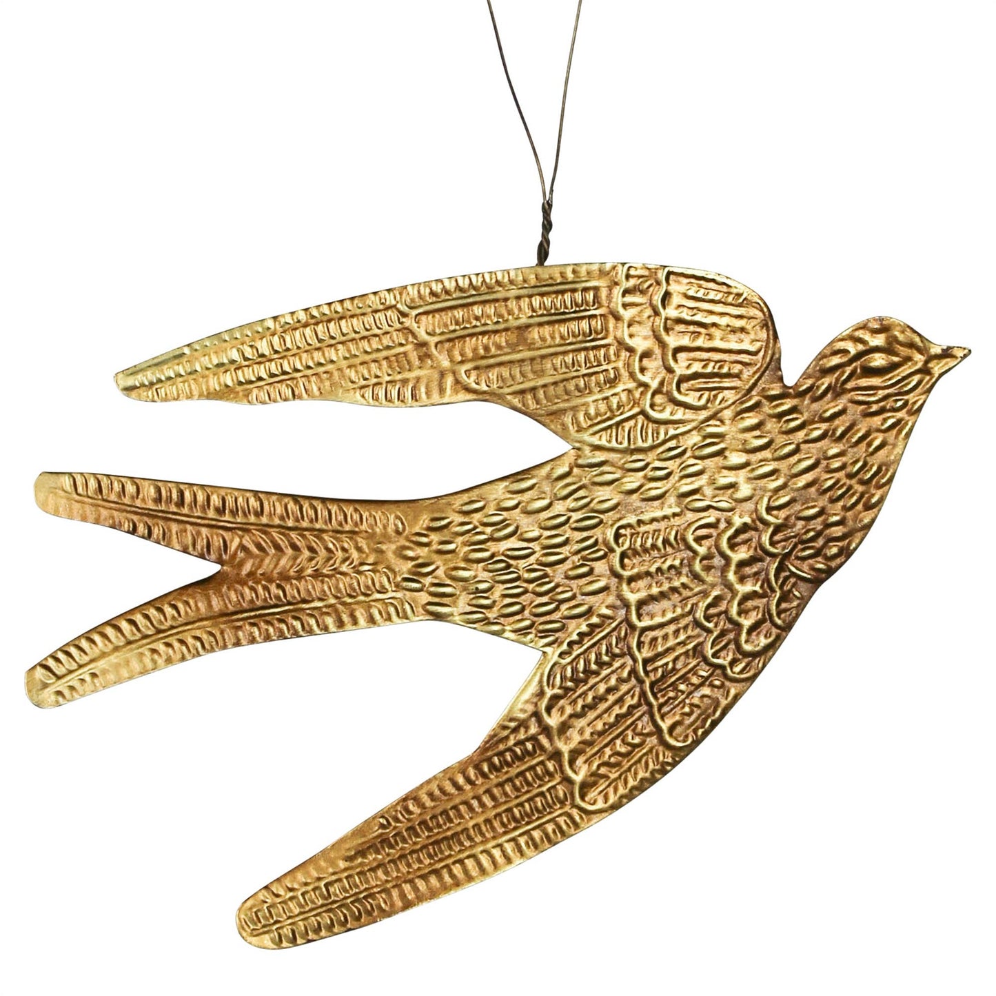 Brass plated thin metal Bird Ornament