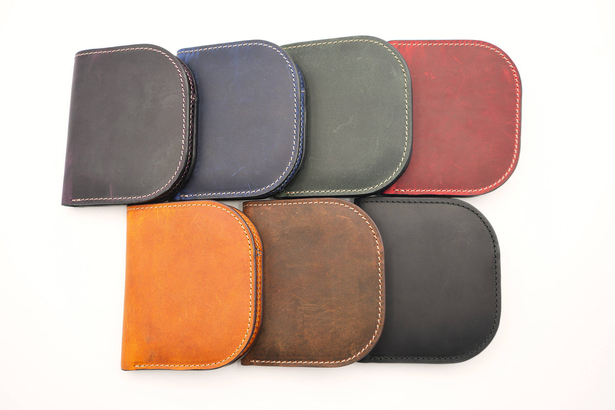 Genuine Leather Minimalist Wallet for Women: Green