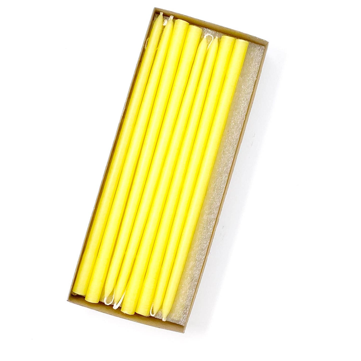 10" Unscented Hand Dipped Tiny Taper Candles - 39 Colors: Shell White