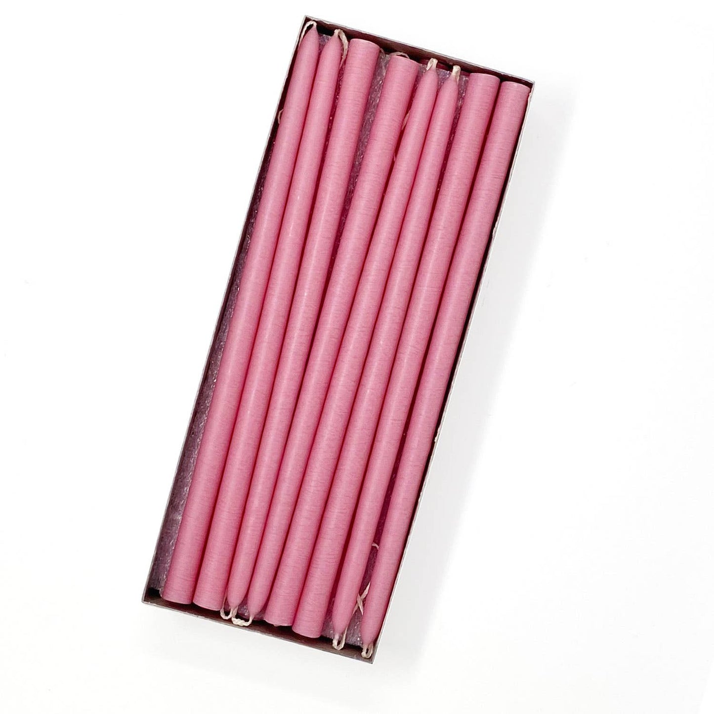 10" Unscented Hand Dipped Tiny Taper Candles - 39 Colors: Shell White