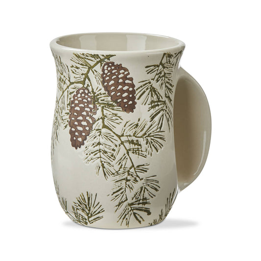 Pine Cone Handwarmer Ceramic Coffee Mug: Multicolored / Stoneware