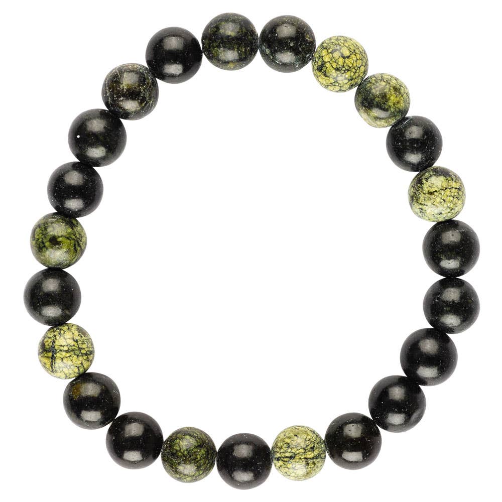 8 MM ENERGY BEAD BRACELETS: ZEBRA STONE
