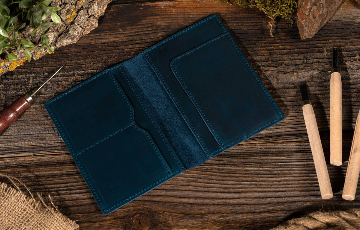 Passport Cover, Genuine Leather Passport Holder Case: Green