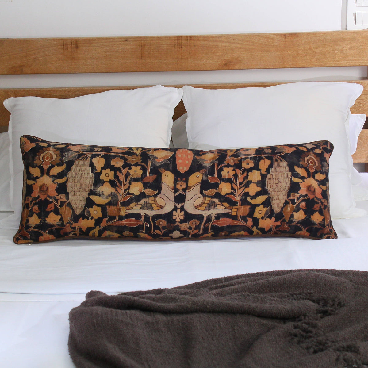 Cotton Lumbar Pillow Cover for Thanksgiving and Christmas