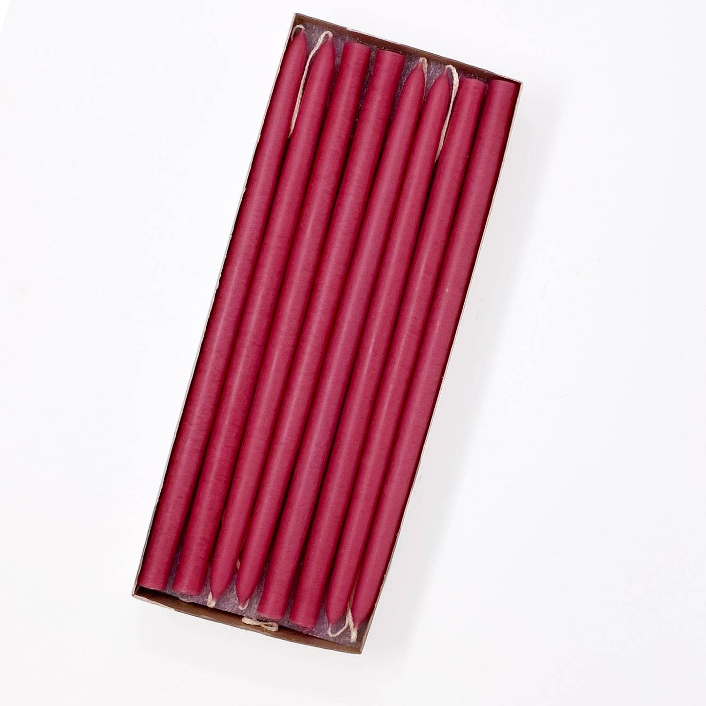 10" Unscented Hand Dipped Tiny Taper Candles - 39 Colors: Shell White