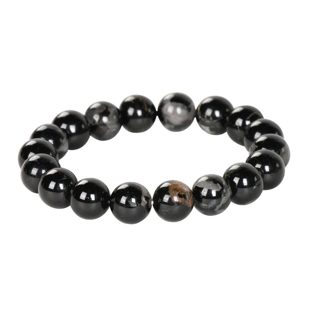 8 MM ENERGY BEAD BRACELETS: ZEBRA STONE