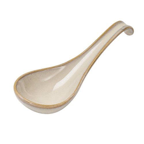 Porcelain Soup Spoon White
