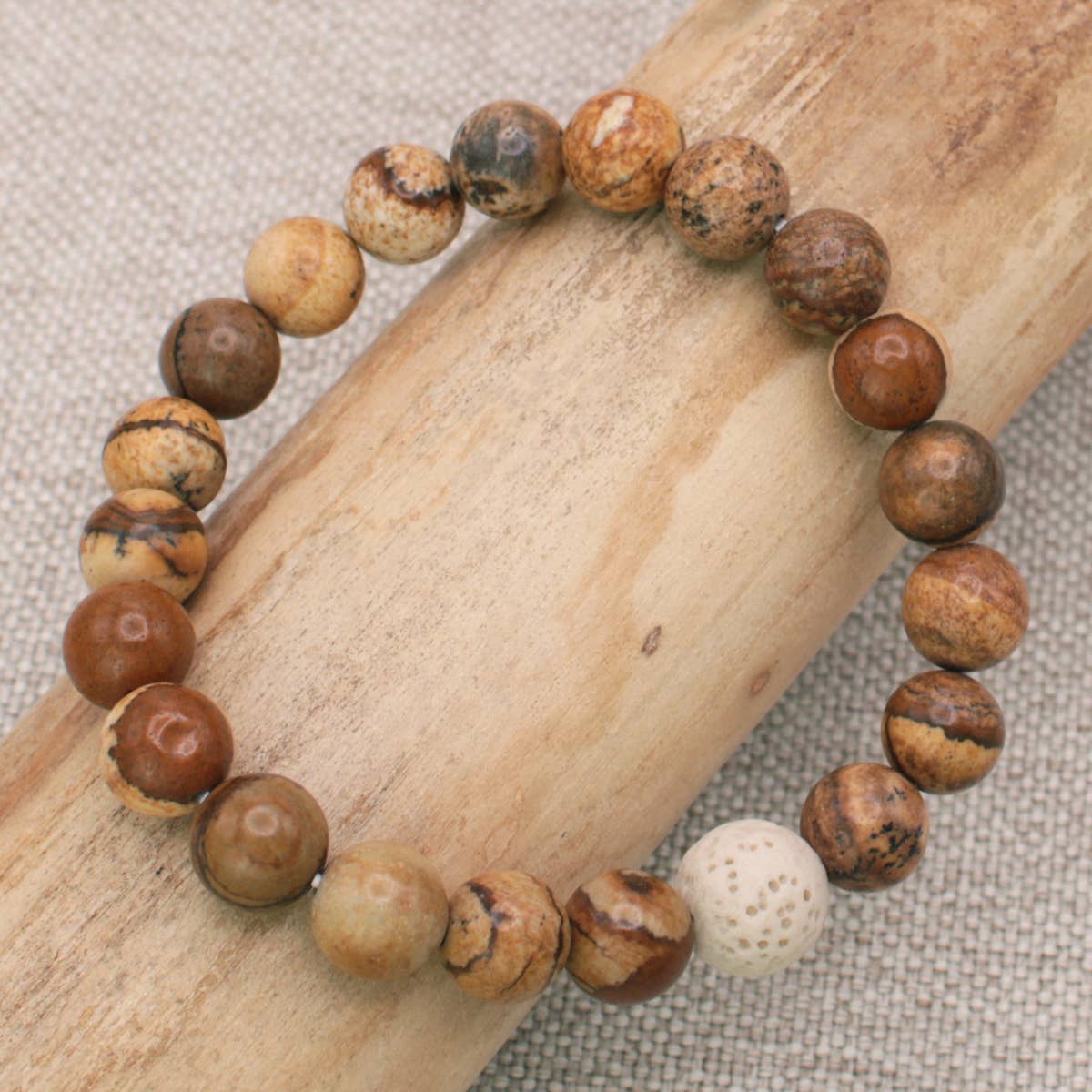 Brown Jasper Essential Oil Diffuser Bracelet