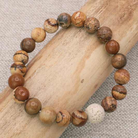 Brown Jasper Essential Oil Diffuser Bracelet