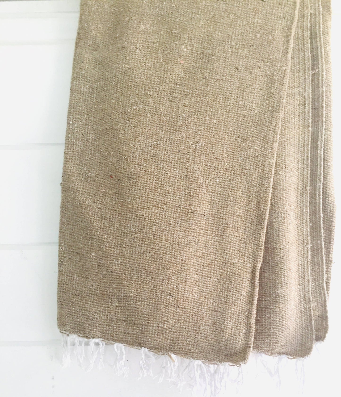 Solid Mexican Throw Blanket | Gold | Tan | Yoga | Mint: Oatmeal