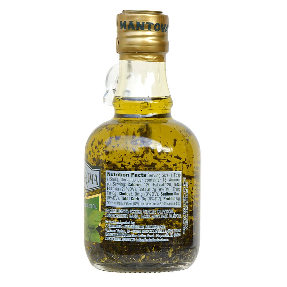 Mantova Grand'Aroma Basil Extra Virgin Olive Oil, 8.5 oz.