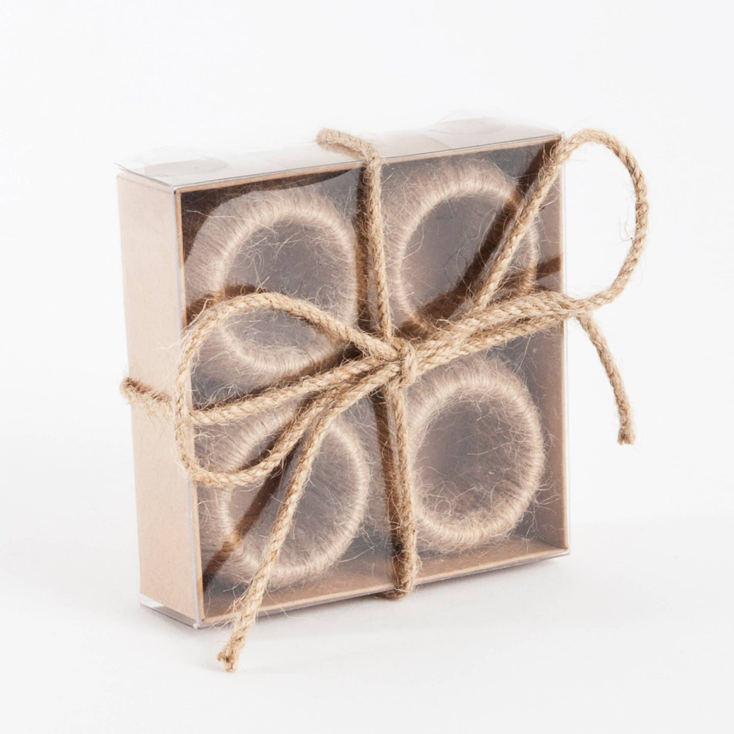 Jute Napkin Ring - Set of 4: Natural