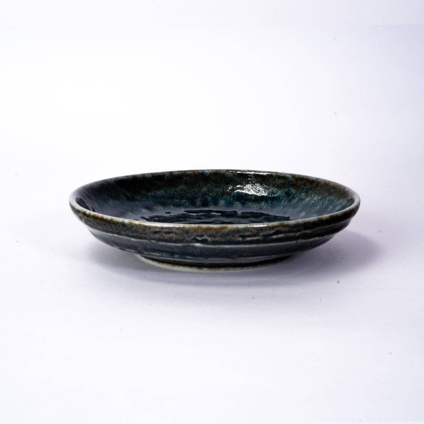 Porcelain Small Plate Blue Oribe