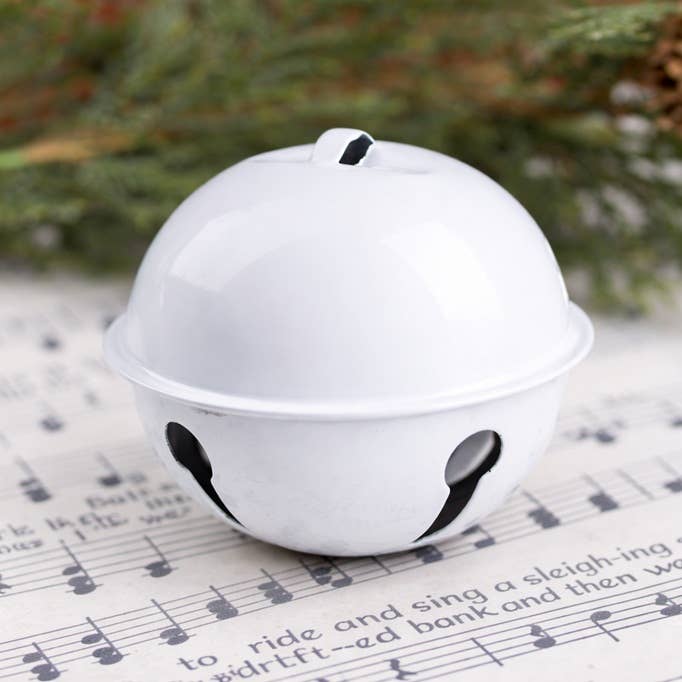 2-3/4" White Sleigh Bell - Christmas Crafts & Holiday Decor