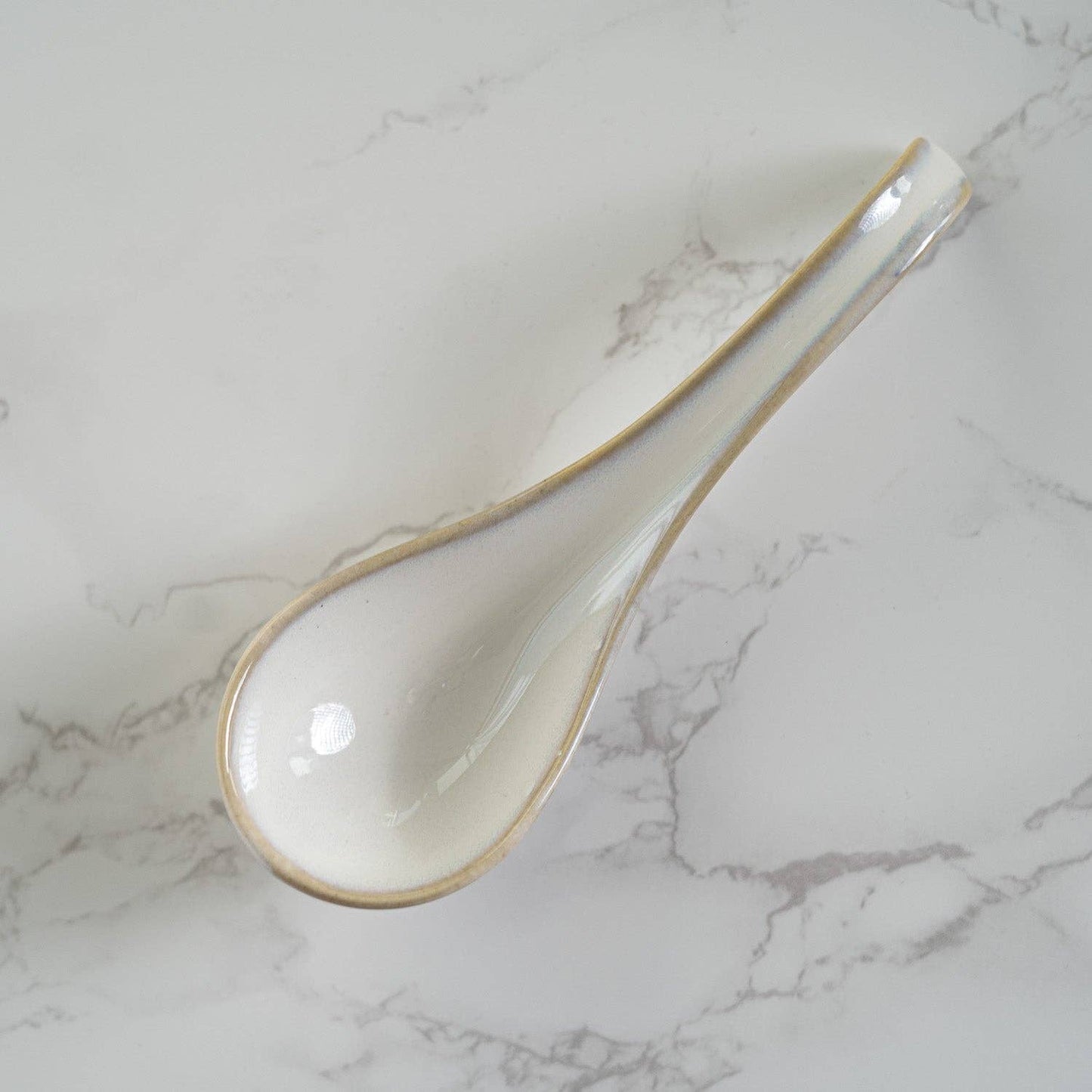 Porcelain Soup Spoon White