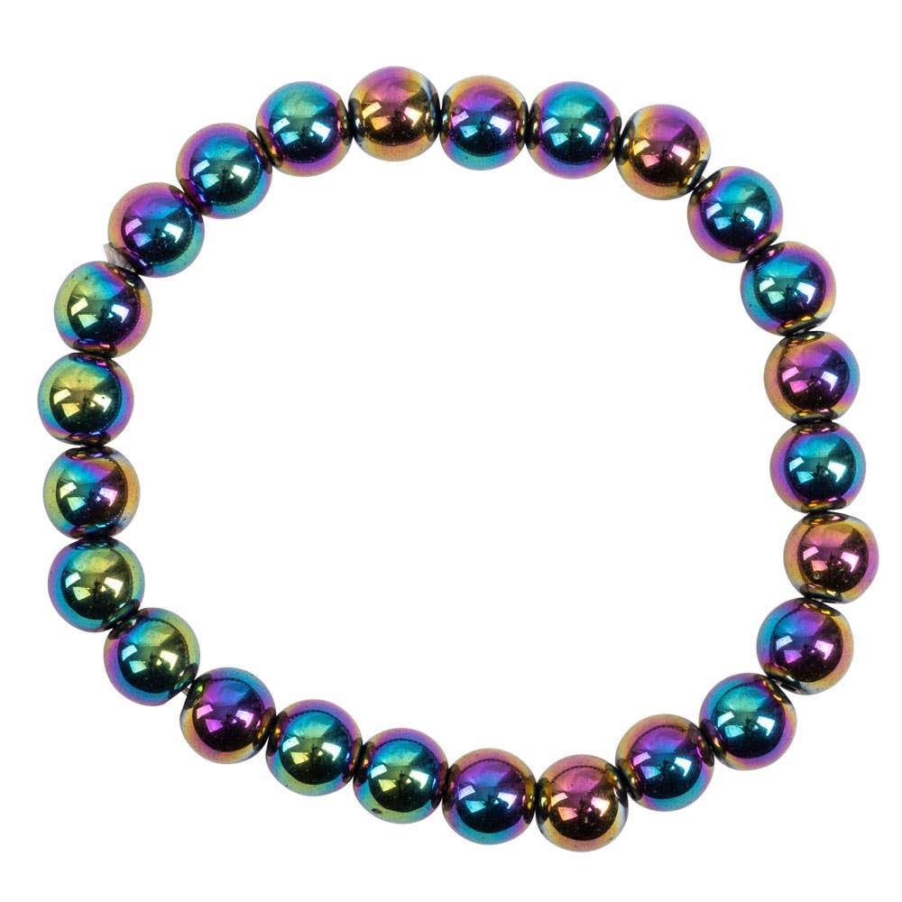 8 MM ENERGY BEAD BRACELETS: ZEBRA STONE