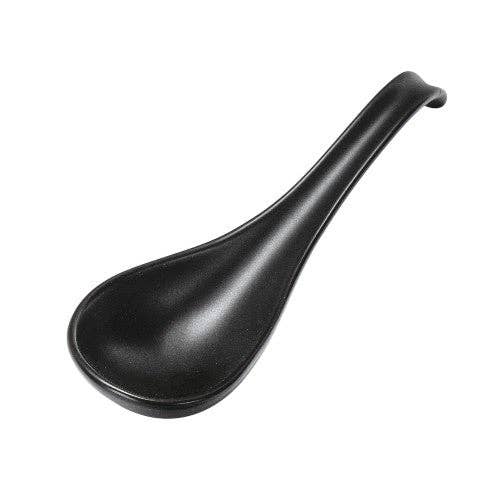 Porcelain Soup Spoon / Black