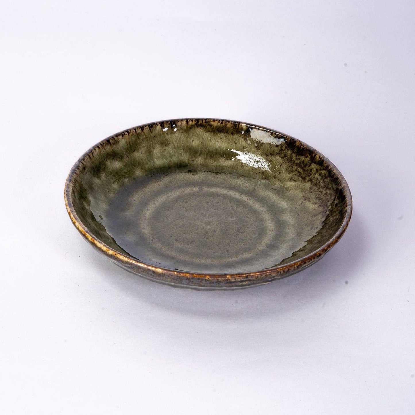 Porcelain Small Plate Green Oribe