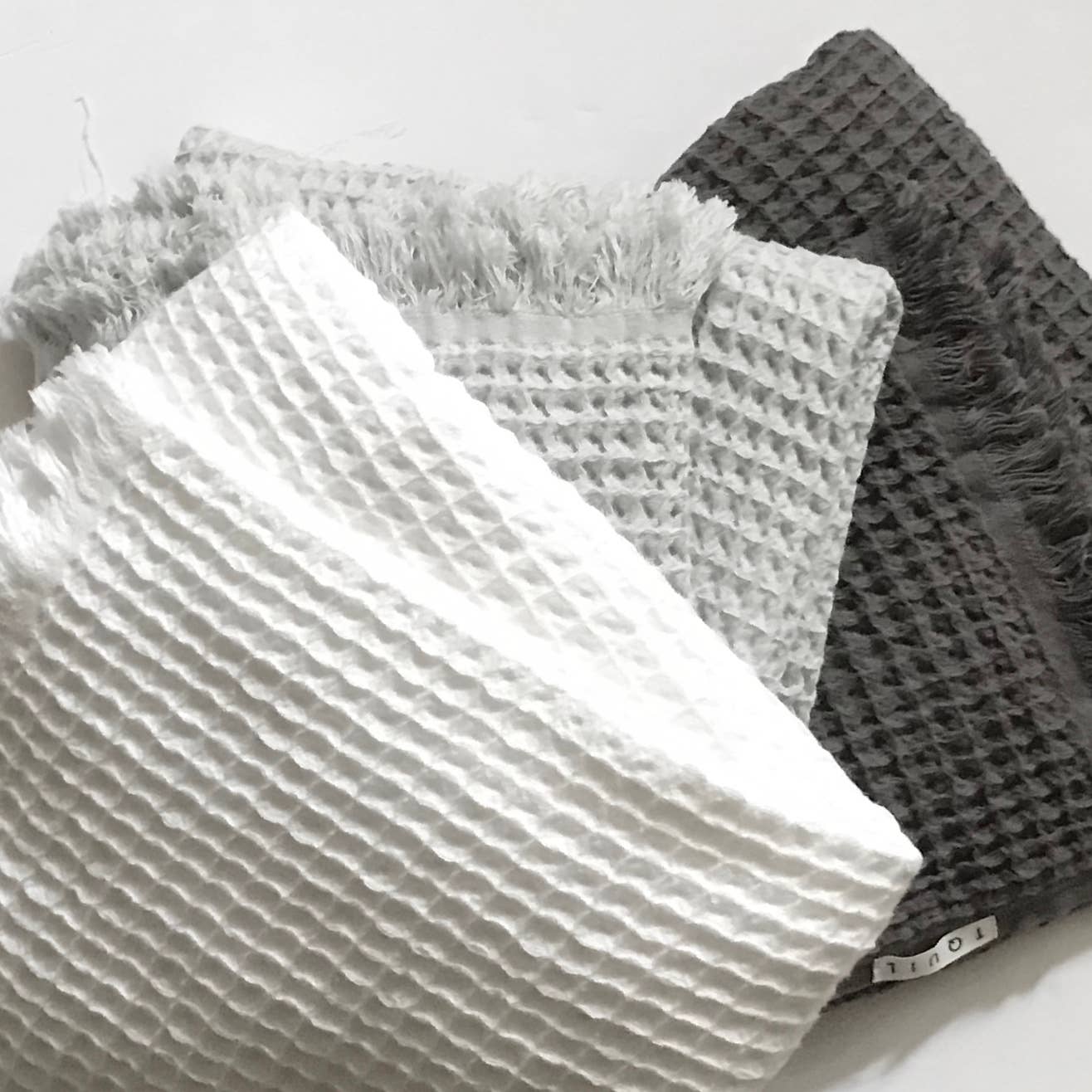 Outlet - Waffle Towel, Throw, : Small Mustard