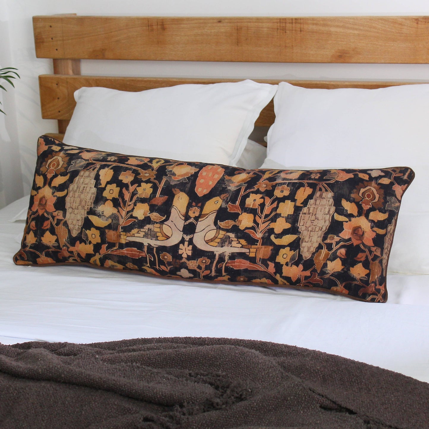 Cotton Lumbar Pillow Cover for Thanksgiving and Christmas