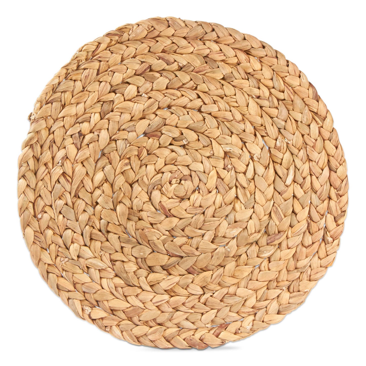 Braided Water Hyacinth Round Placemat - Natural
