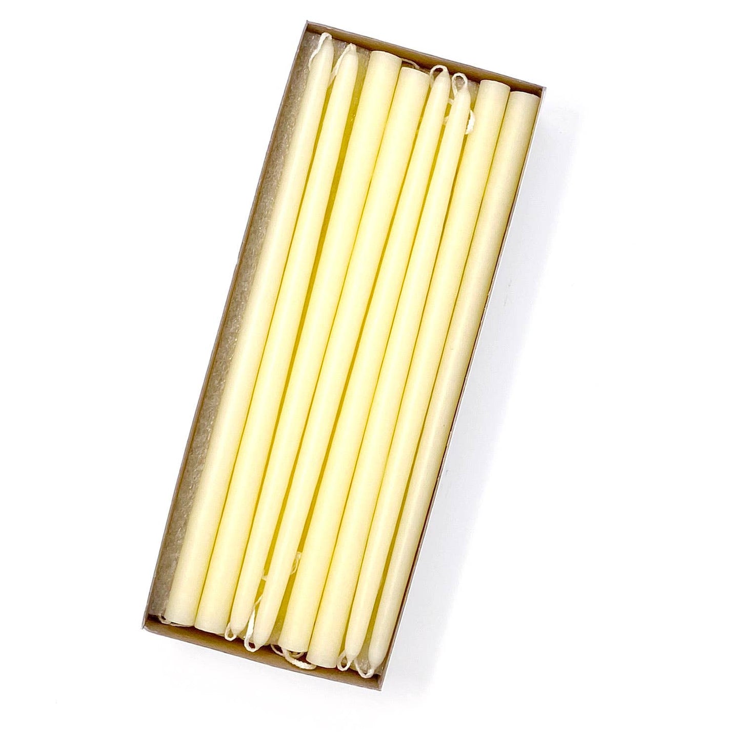10" Unscented Hand Dipped Tiny Taper Candles - 39 Colors: Shell White