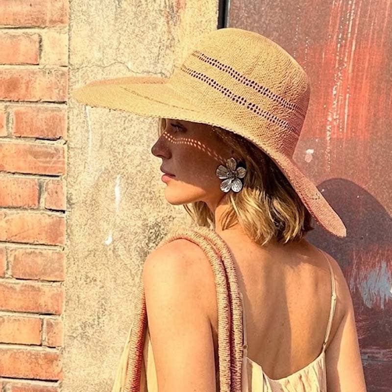 Wide Brim Foldable Floppy Straw Hat
