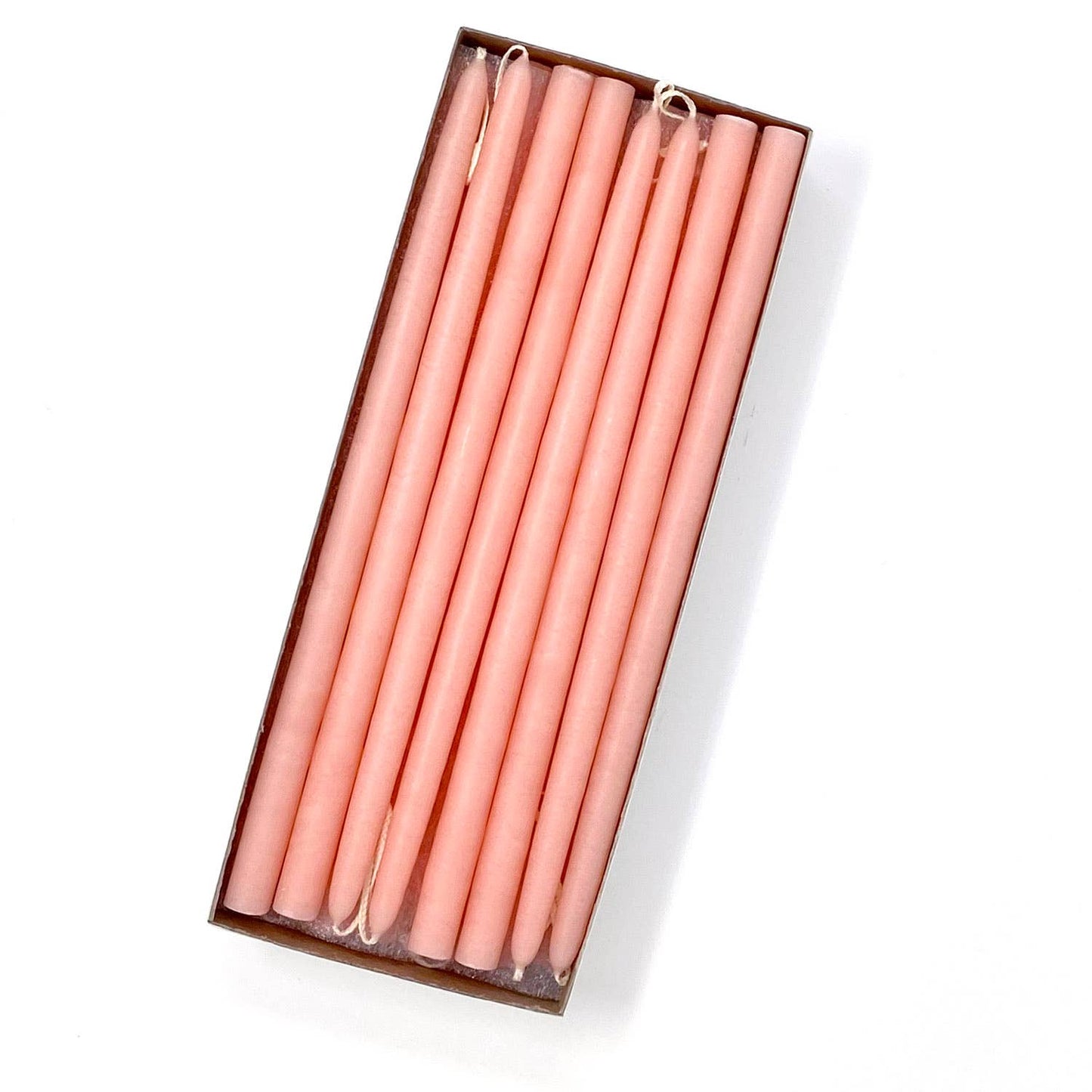 10" Unscented Hand Dipped Tiny Taper Candles - 39 Colors: Shell White