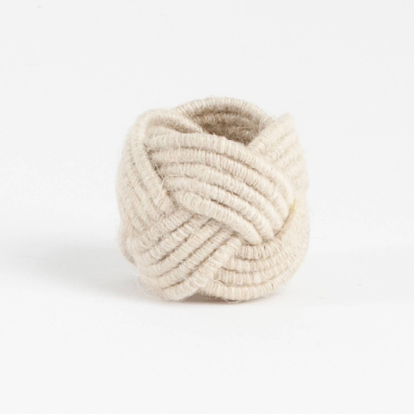 Braided Jute Napkin Ring Set of 4: Ivory