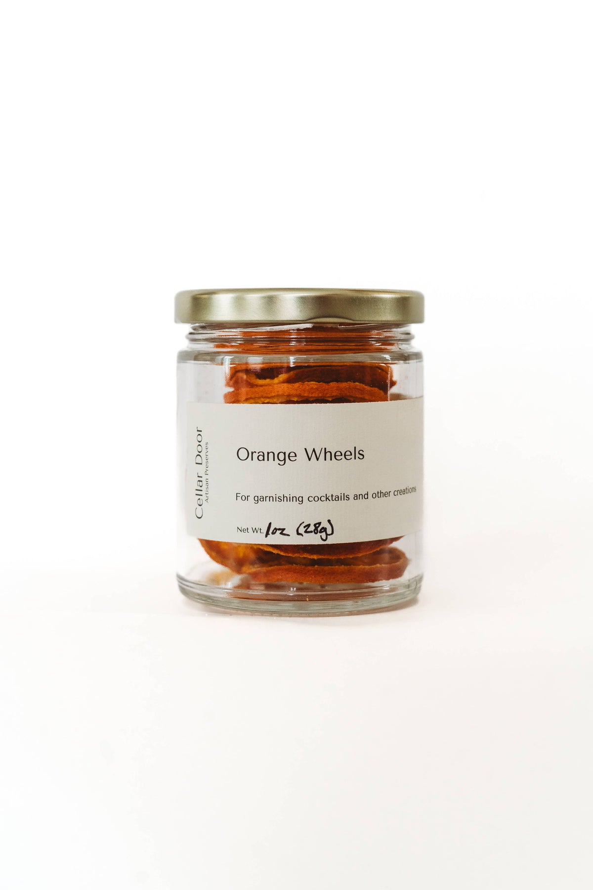 Dehydrated Orange Wheels: 1oz glass jar