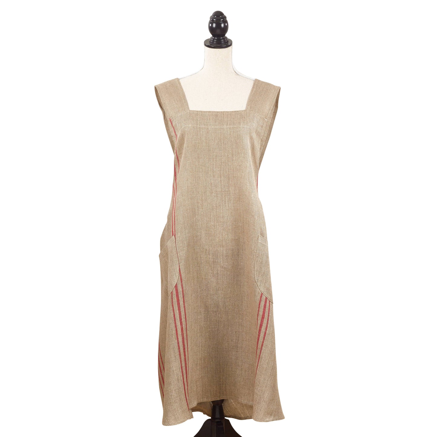 Criss Cross Back Apron - 28" x 35" Red stripe