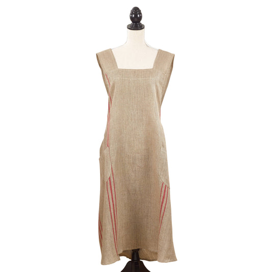 Criss Cross Back Apron - 28" x 35" Red stripe