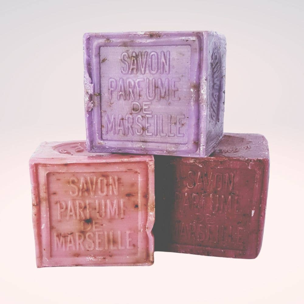 Marseille soap block - 150g Crushed Rose petals