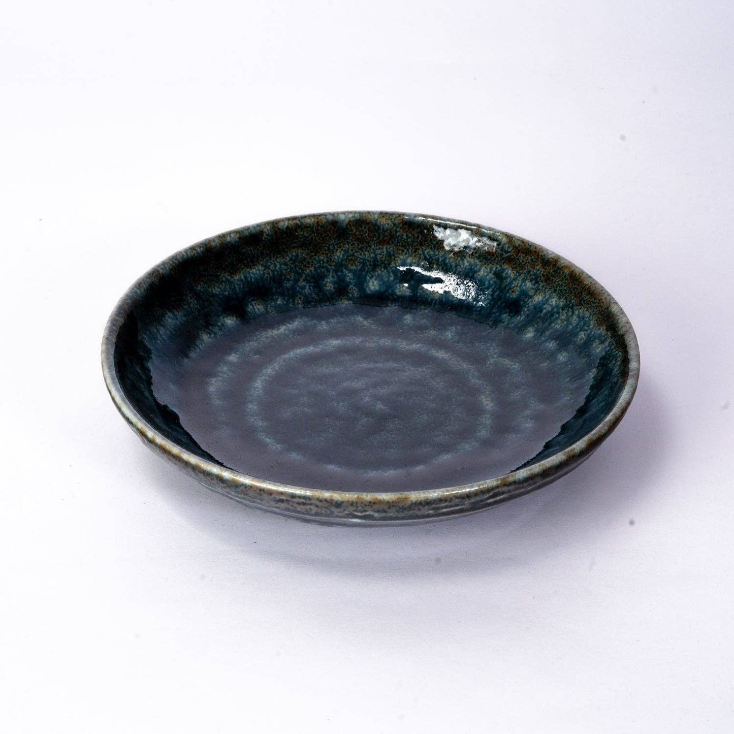 Porcelain Small Plate Blue Oribe