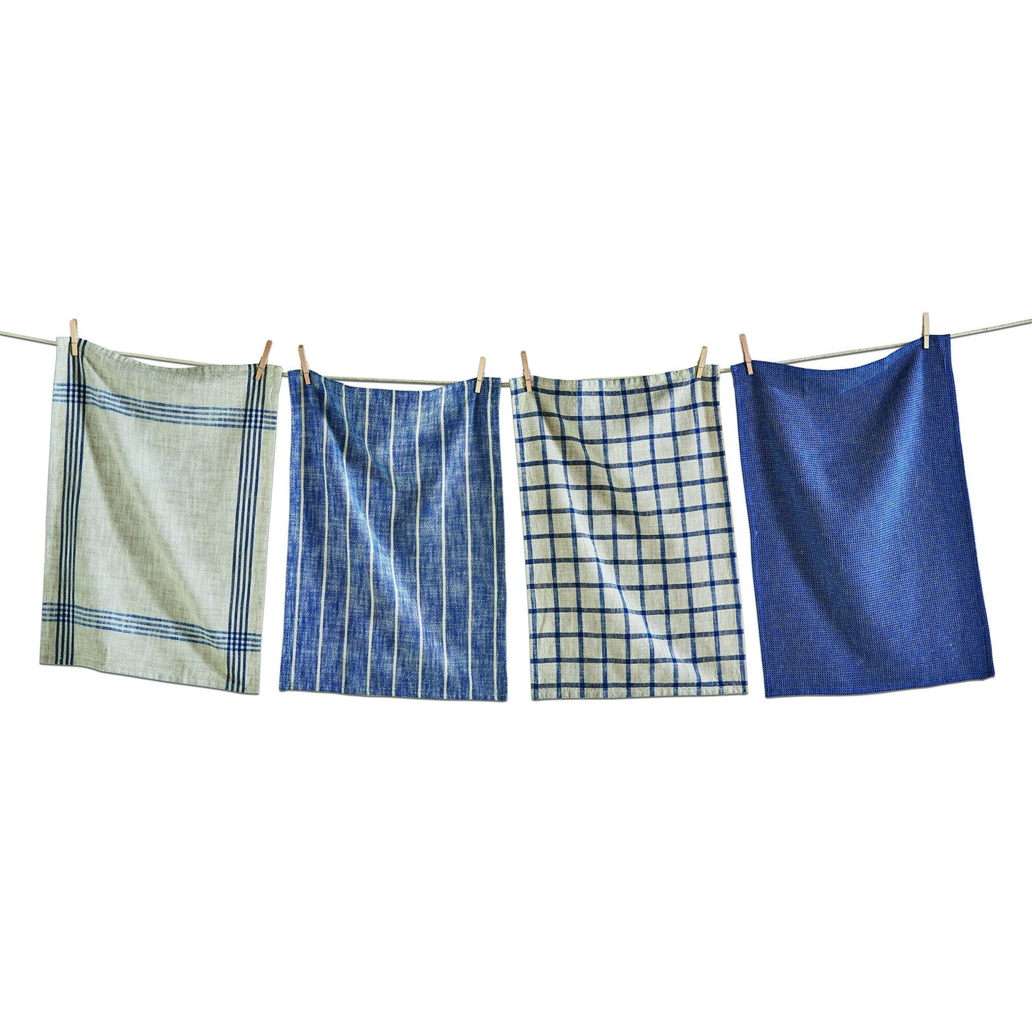 Canyon Woven Dishtowel Set 4 Midnight Blue Cotton Everyday